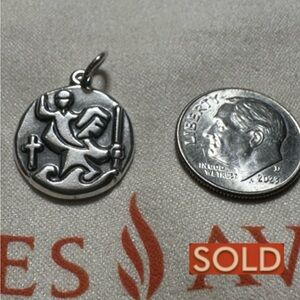 ❌SOLD❌Retired JAMES AVERY Sterling 
Silver ST. CHRISTOPHER PENDANT MEDALLION